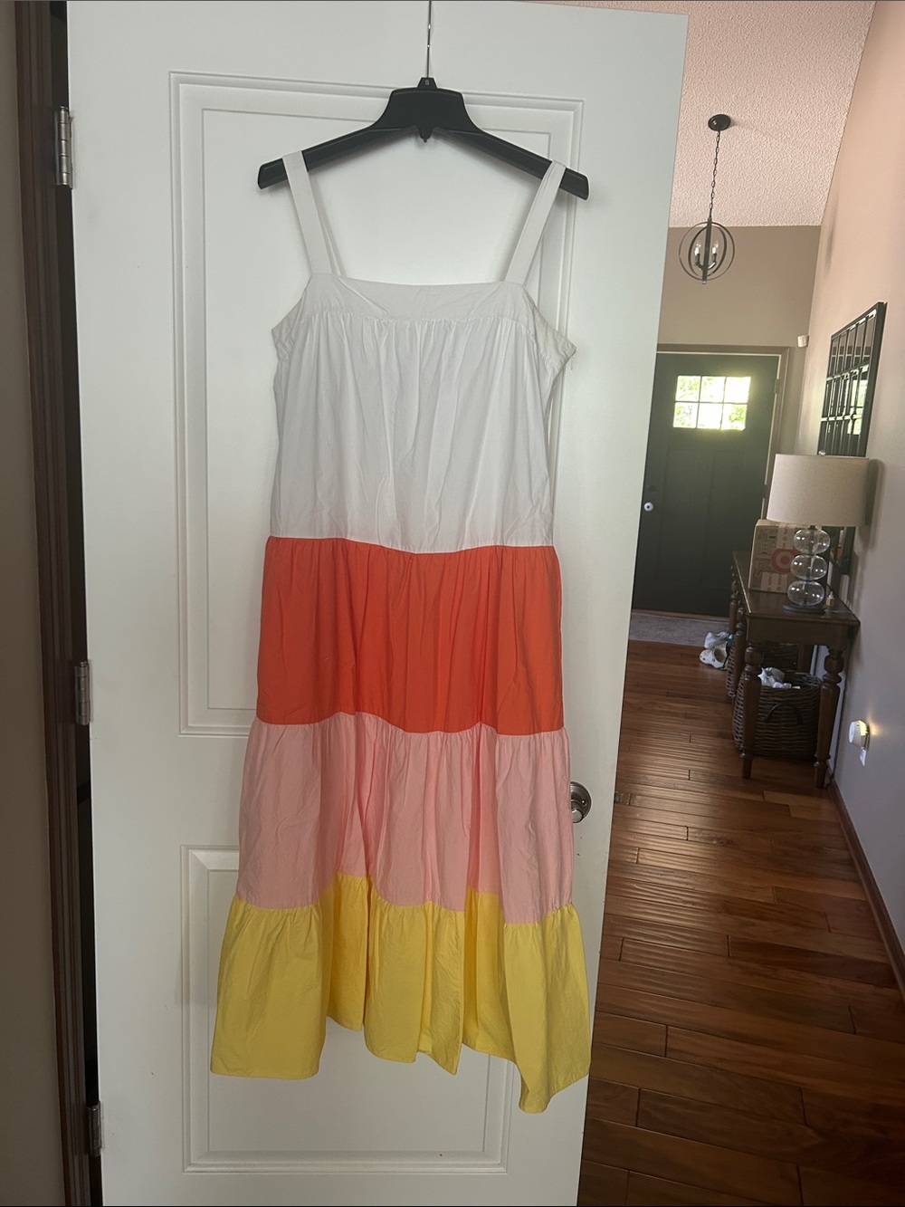 English Factory color block tiered Sundress